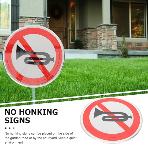 Panneau interdiction de klaxonner anti nuisance sonore aluminium pour parking - 3