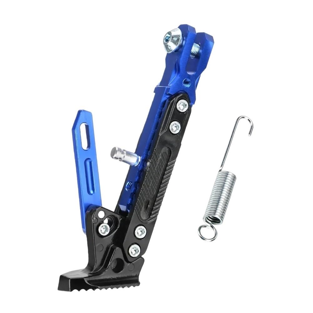 Sa2vn6 Blue Kickstand Parking Stand 1Pcs Motorcycle Bracket With Adjustable Foot Side Support Universal Parking Stand Motorcycles 2025
