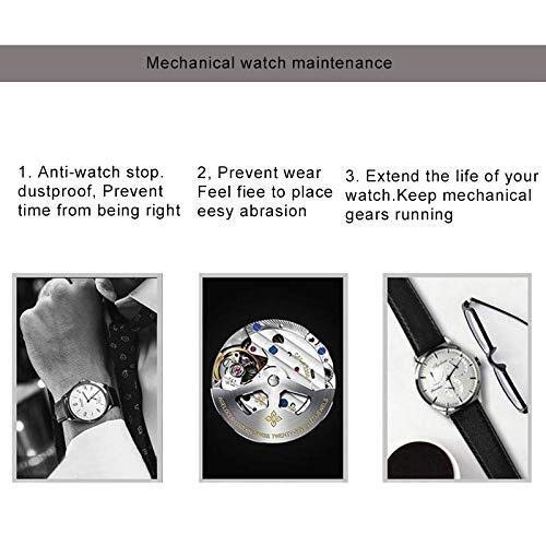 Watch winder para relojes automáticos con motor silencioso y vitrina 7