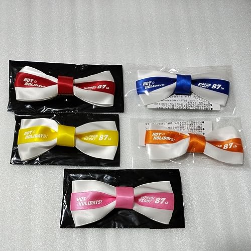 Horse Racing Limited JRA 87th Derby Ribbon, Set of 5, 87th Derby Ribbon Clip, Racecourse, Horse Racing, Limited Edition HOT Holidays Red, Yellow, Blue, Orange