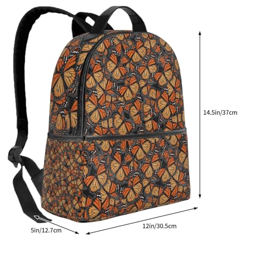 Theft Waterproof Daypack, Suitable for Travel, Hiking, Camping College Heaps Of Orange Monarch Butterflies Backpacks4