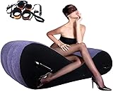 Aufblasbar Sex Möbel Set Erotik Kissen & Ramps Kit Sex Kissen Stuhl AufblasbarerSessel Sexkissen Liebesstuhl Sexy Spielzeug für Paar Sex Kissen Aufblasbare Bett Sofa Stuhl Kissen mit Handschellen