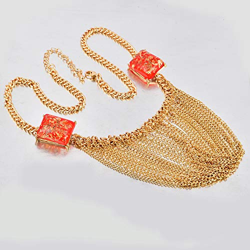 Image of Yellow Chimes Gold-Plated Alloy Necklace for Women and Girls