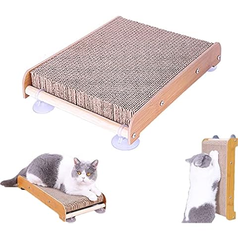 Cat Scratching Board for Wall, Cat Scratcher Corrugated Cardboard, Durable Cat Scratchers ​Lounge Bed Toy, Reversible Cat Scratch Pad, Cat Nail Scratcher, for Cat Grinding Claws & Protecting Furniture Cover