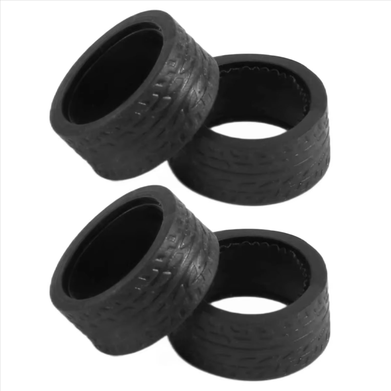 4 Roues Et Pneus RC 1/28 – Compatibles WLtoys K969, K989, Mini-Z – Diamètre 24,5 Mm, Rouge