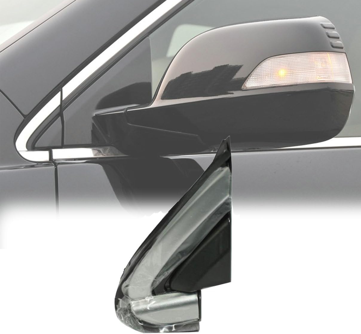 compatible with Car Side Mirror Corner Triangle Cover Pillar Trim Compatible with Honda CR-V CRV 2007 2008 2009 2010 2011 New (Right Passenger Side)