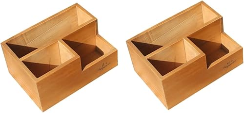 NOLITOY 2 Pcs 3 Succulents Plants Succulent Planters Decorative Planters Wooden Organizer Wooden Flower Pot Jewelry Organizer Compartment Succulent