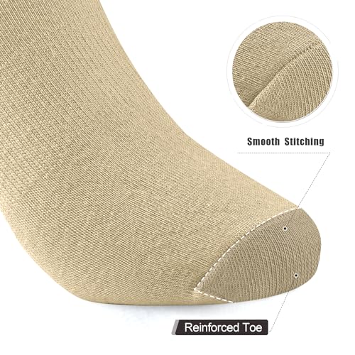 Image of No Show Socks for Women and Men - 6 Pairs Low Cut Cotton Invisible Liner, Non-Slip Athletic Boat Socks