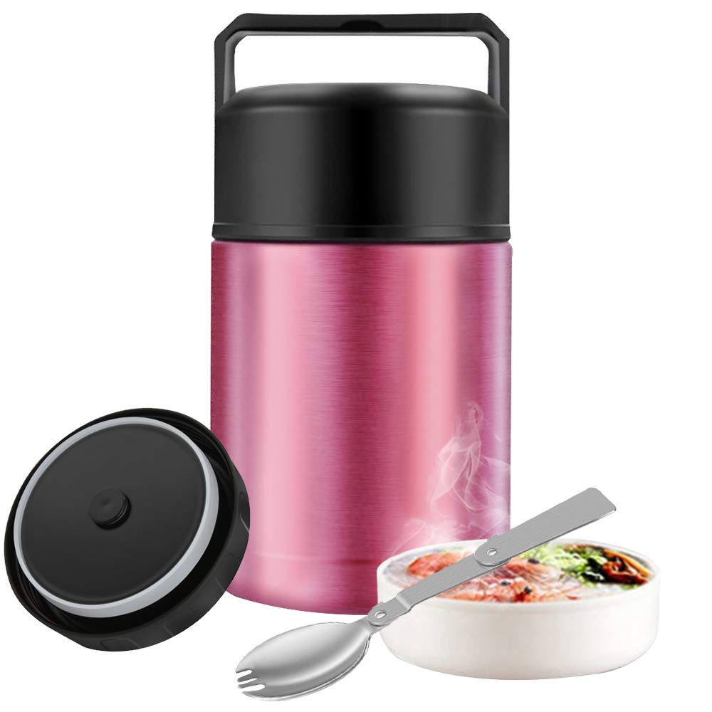 pink thermos food jar