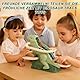 Dinosaurier Spielzeug Elektronischer Slide Mit Lichtern Und Kinder Musik - Kinder Achterbahn Spielzeug, Slide Track mit 3 Dinosauriern, Dinosaur Climbing Roller Coaster Toy FüR Kleinkinder, Spiele