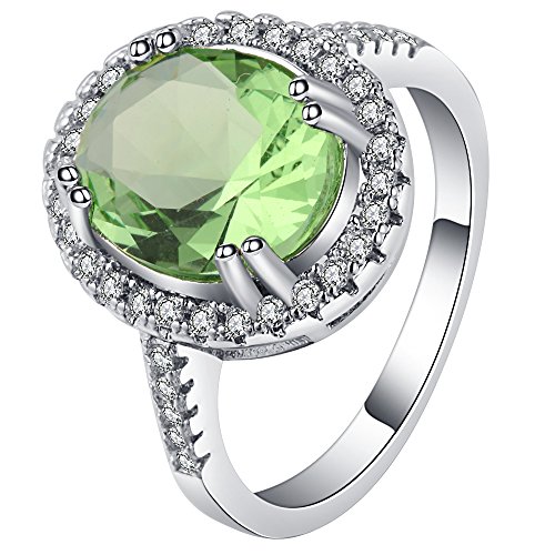 Bigood Cubic Zirconia Bague Élégance Rétro Anneau Femme Vogue Soirée Taille 8