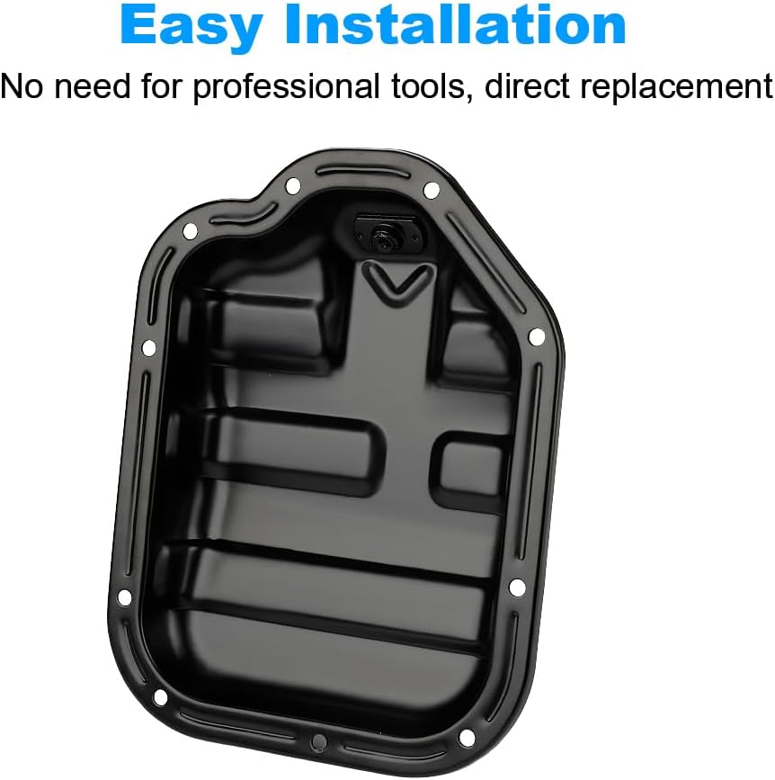 Lower Engine Oil Pan Sump with Drain Plug Compatible with Infiniti G35 2003-2007, FX35 2003-2008, M35 2006-2008, Nissan 350Z 2003-2006 Replacement for 264-531 111104P110