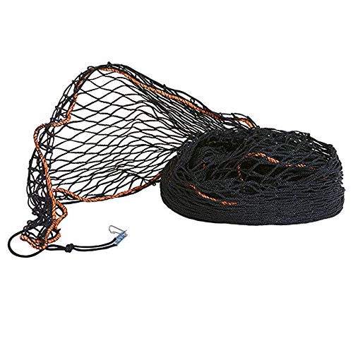 flesta® Anhängernetz 3 x 4 m I Stabiles Abdecknetz für Anhänger & Pritschen I 3 mm PE, 4,5 cm Maschenweite, verstärkter Rand I Inkl. 6 mm Gummiseil & Metallhaken zur Ladungssicherung