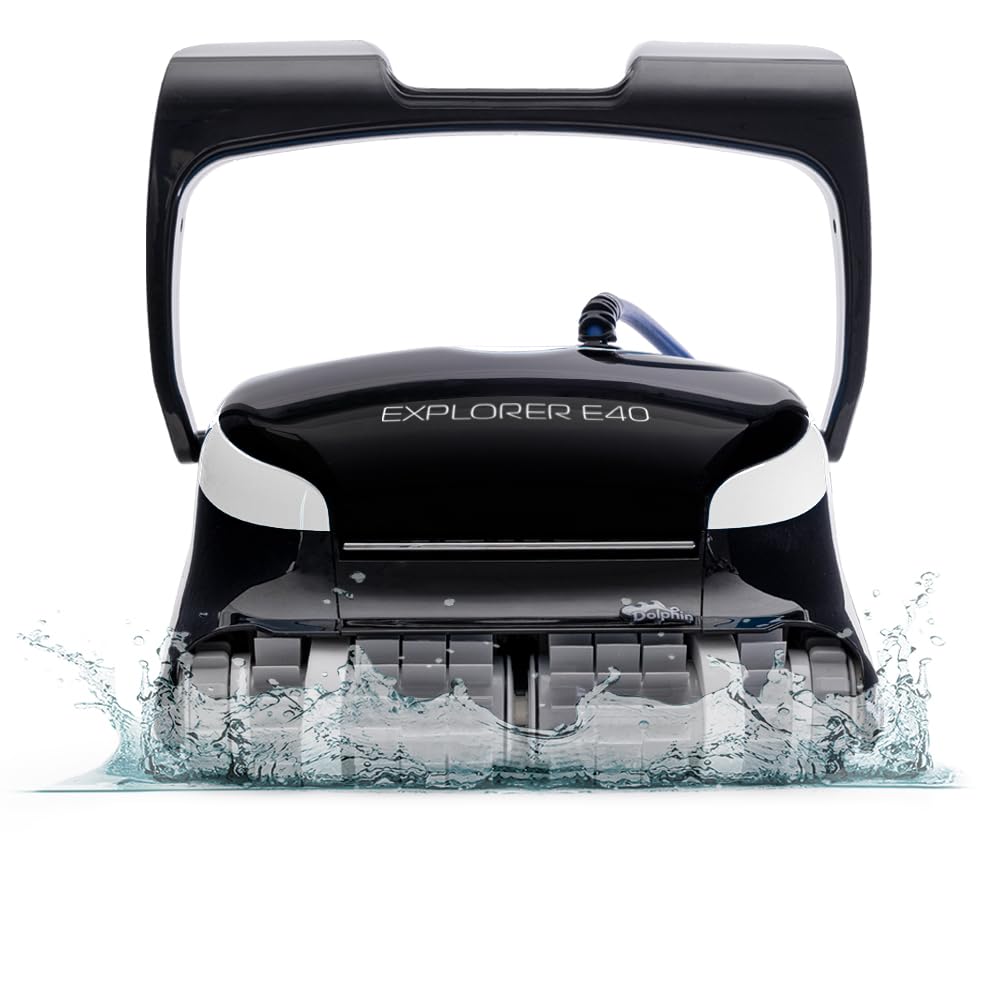 Dolphin(2024 Model) Explorer E40 Wi-Fi Robotic Pool Vacuum Cleaner Pools up to 50 FT - Waterline Scrubber Brush