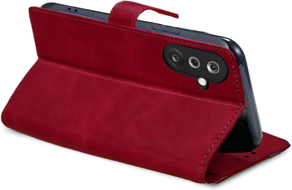 Image of Excelsior Flip Cover for Samsung Galaxy M36, F36 | Premium PU Leather | Full Protection (Red)