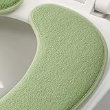 SHIEN 便座シートフランネル 便座カバー 【3セット入り】消臭 洗える ずれない トイレ 便座カバー吸着タイプシート 防寒（U型/O型/洗浄暖房型兼用） ベージュ+ブラウン+グリーンの組み合わせ