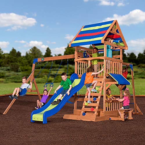 Beach Front All Cedar Wooden Swing Set