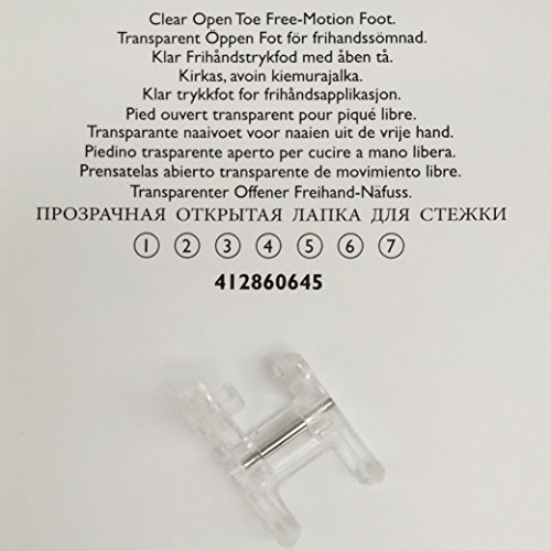 Prensatelas Clear Open Toe Free Motion para Viking miniatura 2