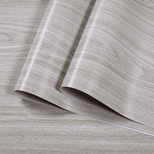 Gray Wood Grain Contact Paper Self Adhesive Shelf Liner Drawer Self Adhesive Shelf Liner Kitchen Cabinets Shelves Door Sticker 17.7 Inch By 78 Inch #TOP1