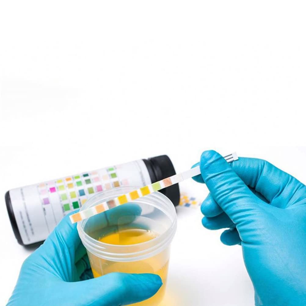 100 Stück Urin-Keton-Testpapier, Reagenzstreifen für die Urinanalyse zum Testen von Ketonen Tragbarer Ketonkörper-Test mit Farbidentifikationshilfe Ketone Level Messstreifen