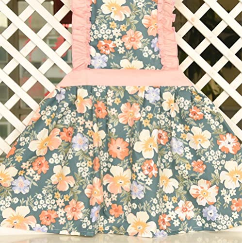 Crb Fashion Kids Cooking Baking Apron | Toddler, Little Girls, Cute Kitchen Chef Aprons (2 To 5 Years Old, Green Floral) #TOP2