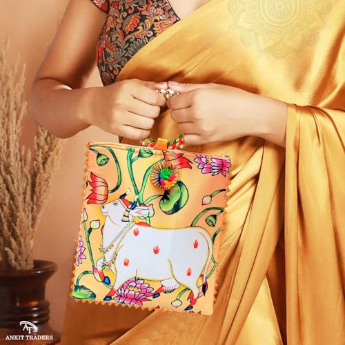 Image of Women Potli Bags Pack of 12 | Gifting Potli with Handle & Zipper | Traditional Shagun Return Gifts Potli for Diwali, Mehandi, Haldi, Baby Shower, Wedding, Sangeet
