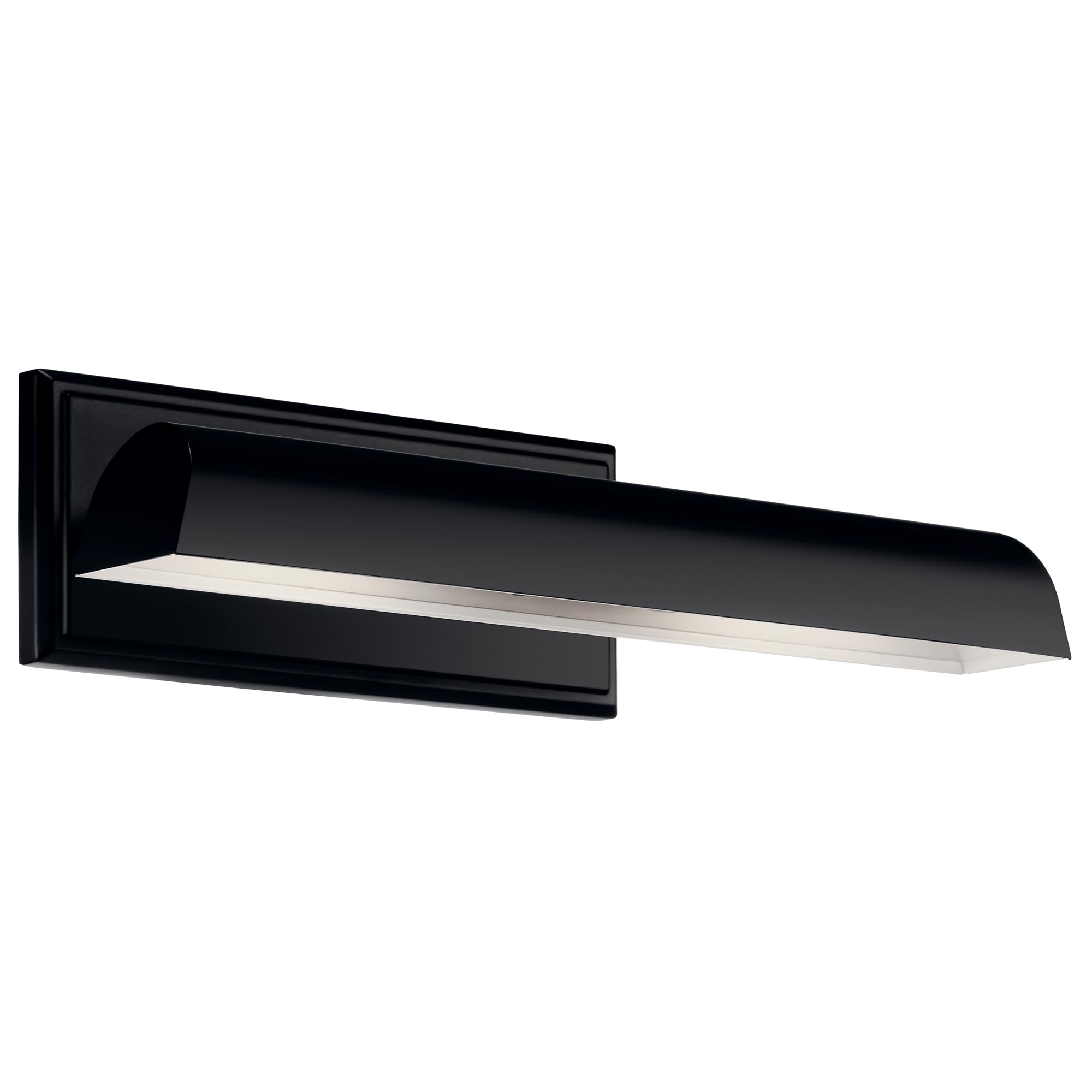 Kichler Carston 2-Light Picture Light, Updated Traditional Light in Black, for Framed Art, Mirror or Built-in Shelving (4.75" x 18.25"), 52685BK