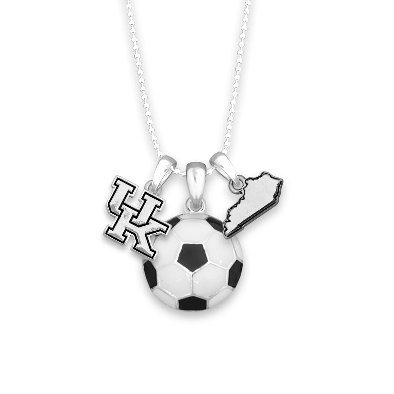 From the Heart Kentucky Team Traditions Soccer Focus Necklace with Soccer and State Accent Charm Officially Licensed Jewelry Fan UK