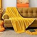 MIULEE Manta Blanket Franela para Sófas Mantas de Terciopelo Diseño Granulado para Siesta Suave Grande Cálida para Cama Felpa para Mascota Cama Habitacion Dormitorio 1 Pieza 220x240cm Dorado