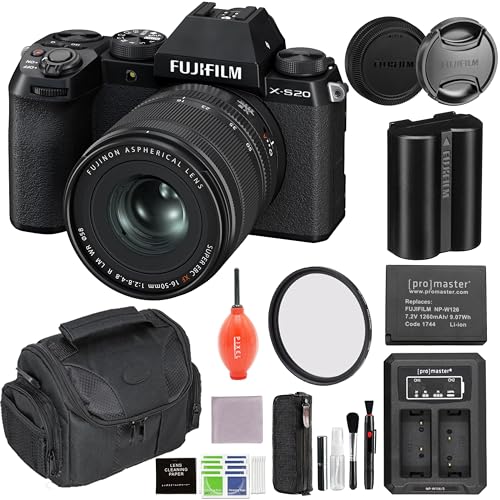 Image of Fujifilm X-S20 Mirrorless Camera with XF 16-50mm Lens Bundle with 58MM Protection Filter, Extra Battery, Charger and Advanced Accessories | Fuji XS20