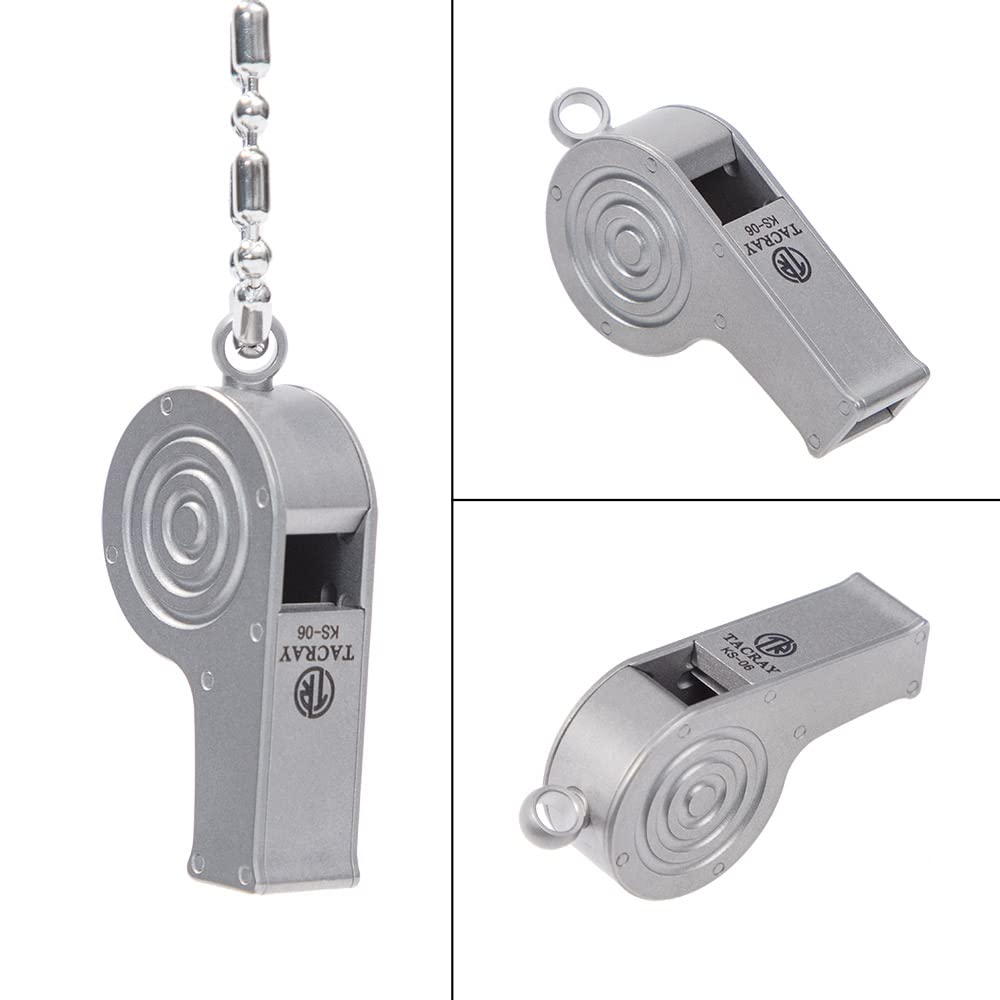 TACRAY Silbatos de emergencia, collar silbato portátil con sonido fuerte de hasta 120 ~ 130 decibelios, para supervivencia de emergencia, ahorro de vidas, senderismo, campamento y entrenamiento de
