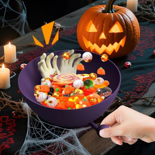 Cuenco de Halloween para caramelos profundo para evitar caídas de dulces en mesas 3