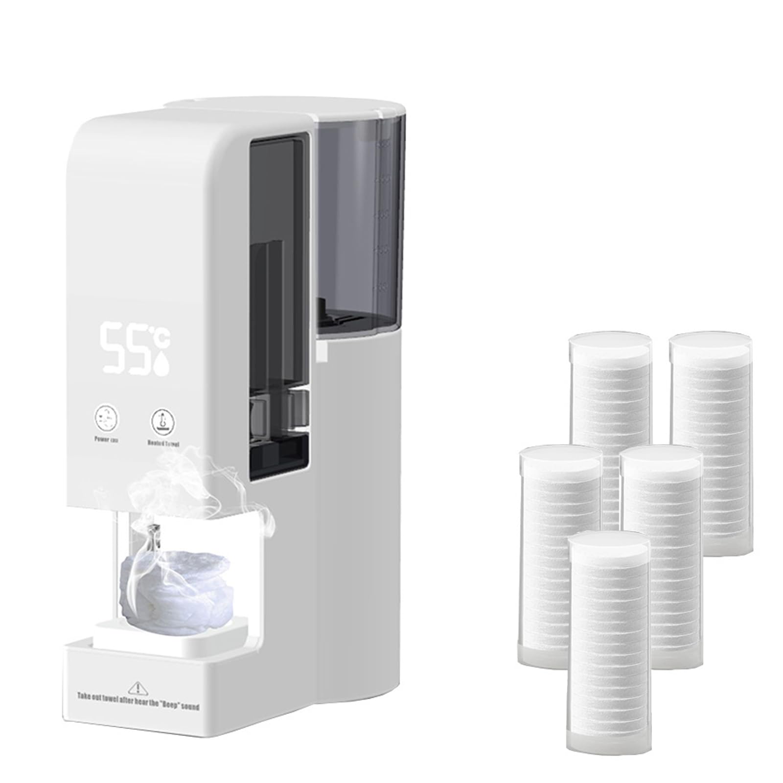 YXFAZPP Hot Face Towel Heater Machine, Hot Towel Dispenser, 5 s Heating, Disposable 55°C Constant Temperature Towel Warmers