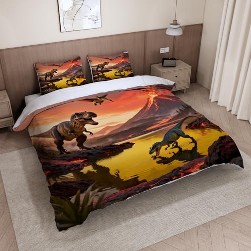 Parure de lit dinosaure douce en microfibre 220x240 pour ne plus galérer avec sa couette