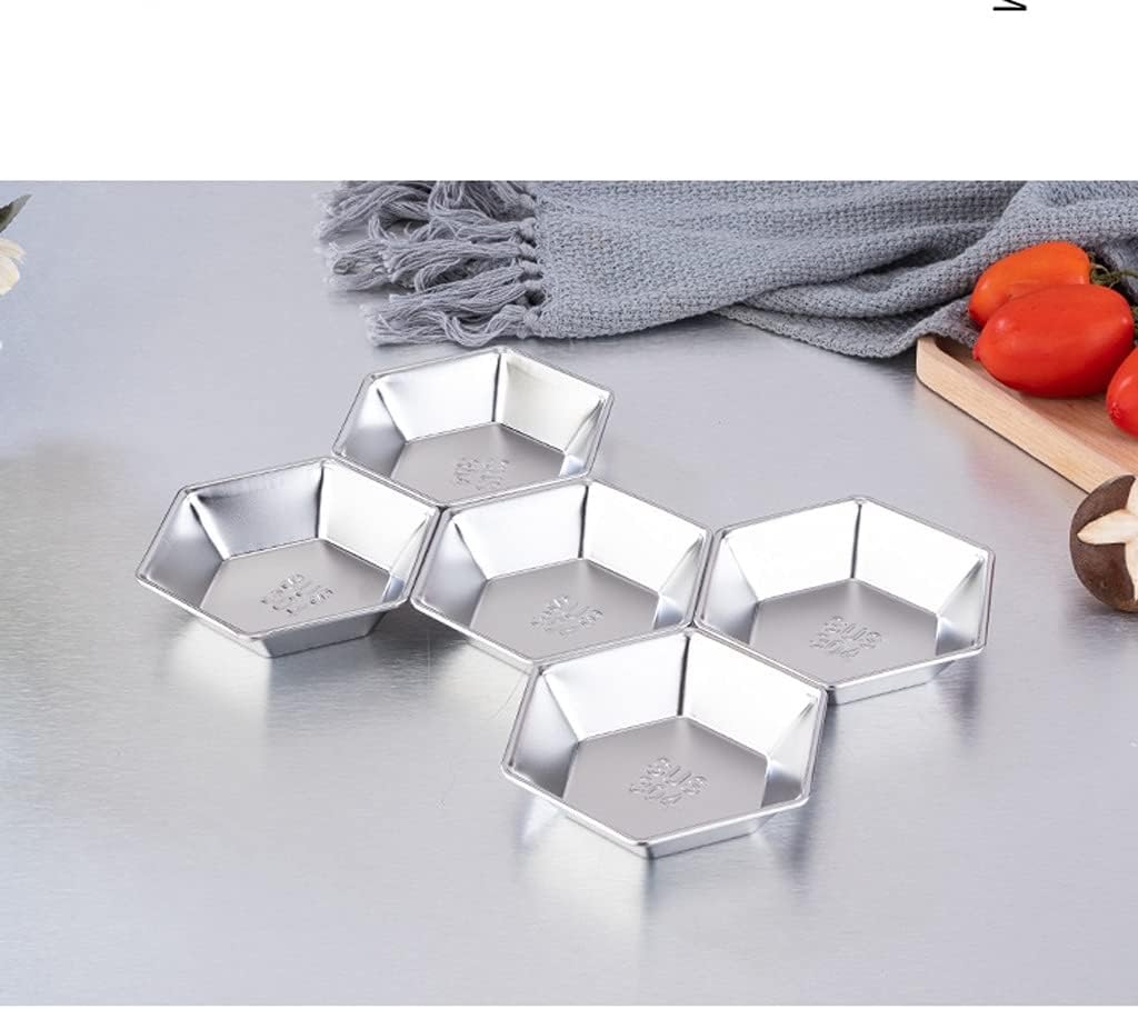 Stainless Steel Small Bowl Dessert Bowl Snack Salad Bowl Ice Cream Bowl for Microwave Oven Dishwasher Refrigerator 5 Pieces (Color : A) (A)