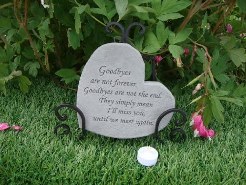 Kay Berry Goodbyes Are Not Forever Heart Shaped Memorial Stone (Grey) #TOP2
