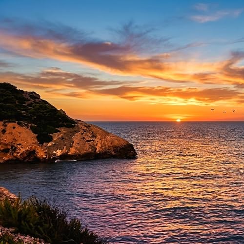1 Hour of Relaxation Calm Ocean Waves Crashing on a cliff