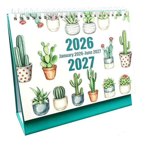 2026 Calendar 2026-2027 Desktop Calendar Standing Flip 2024 Desktop Calendar 5.9 x 8.3 Jan. 2026 - Jun. 2027 Memo Pages + Twin-Wire Binding + Thick Paper + Unruled Blocks