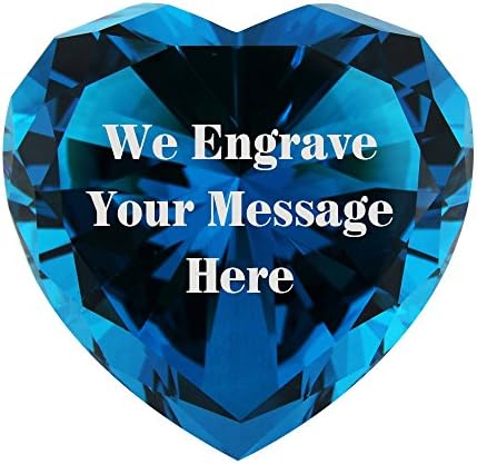 Personalized Custom Engraved Crystal Diamonds (TURQUOISE)
