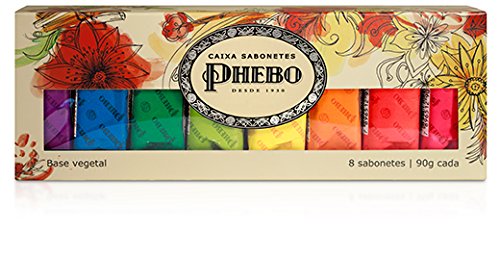 PheboLinha Tradicional - Caixa Belem de Sabonetes em Barra de Glicerina com 08 unidades de 90 Gr - ( Classic Collection - Belem Glycerin Bar Soaps Box with 8 Units of Net 3.2 Oz)