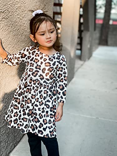 Image of HIHA Toddler Girls Christmas Outfits, Baby Girl Tunic Dress Tops Buffalo Plaid Pants Scarf Deer Winter Clothes