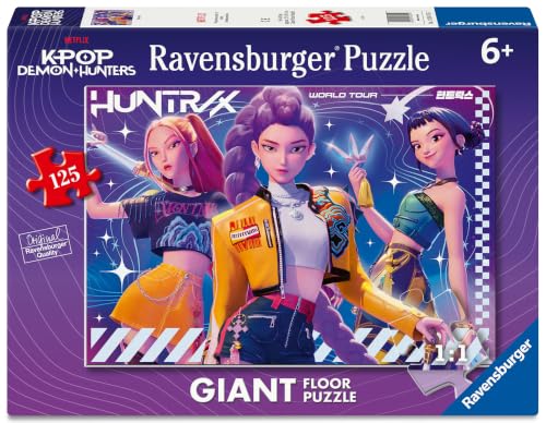 Ravensburger - Puzzle Enfant - Puzzle Giant 125 pièces - Style K-Pop/Kpop Demon Hunters - Garçon ou Fille à partir de 6 Ans - Puzzle de qualité supérieure fabriqué en Europe - Chant - 12004755