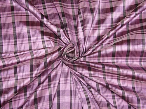 Tissu soie Dupioni bicolore lavande noir 137 cm pour robe de cérémonie