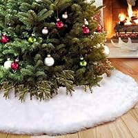 Jupe De Sapin De Noël 122 Cm Grise Avec Flocons De Neige - Couvre-pied Et Bas De Noël Inclus