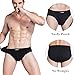 wirarpa Men's 100 Cotton Briefs Underwear No Fly Covered Waistband 4 Pack Black, Dark Blue, Dark Grey, Heather Grey, Small