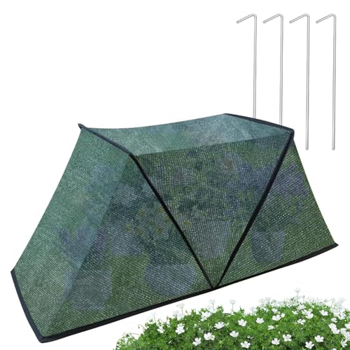 Parasol de jardín | Cubierta transpirable para huerto | Con estacas, resistente a los rayos UV, suministros de jardinería para camas elevadas, patio trasero, plántulas, parcelas de verduras