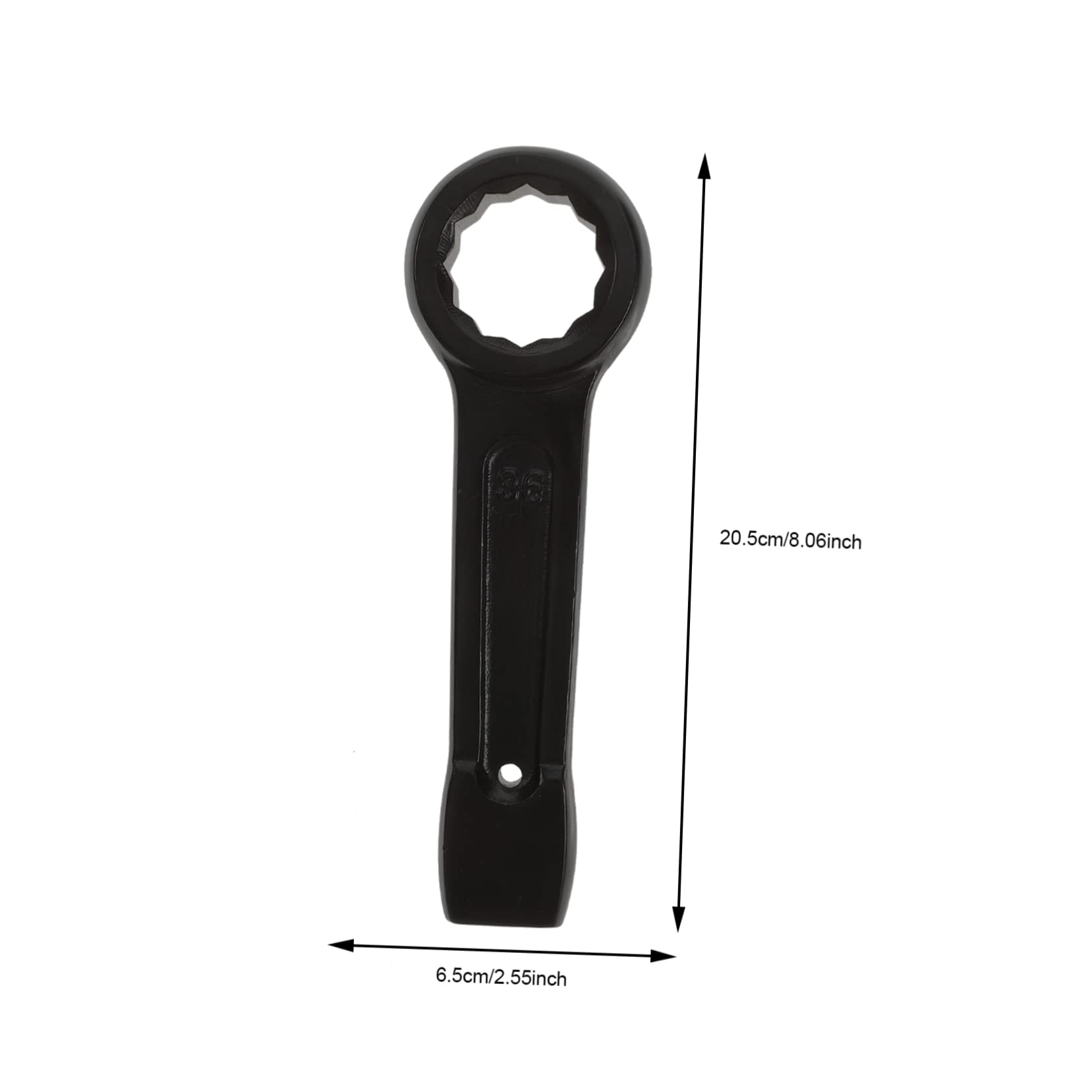 NUOBESTY Chiave Inglese Offset 36mm in Acciaio Nero per Serraggio | Autofficina e Casa, per Dadi da Stringere o Allentare, Attrezzo Robusto da 36mm