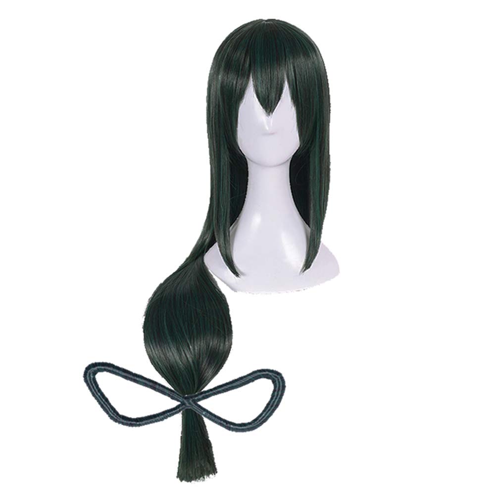 OSIAS Anime Cosplay Wig, Halloween Wig, with Free Wig Cap (Asui Tsuyu)