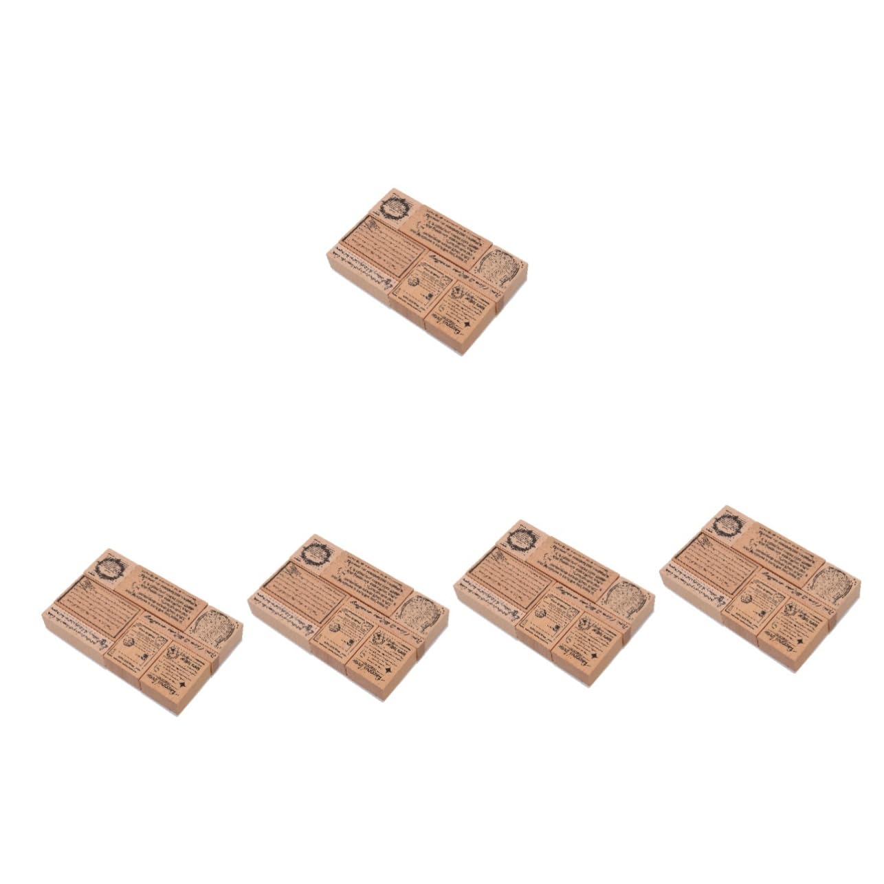 ARTIBETTER 5 Sätze Stempelset Aus Holz Journaling-zubehör Stempeln Scrapbooking -vorräte Albumdekorationsstempel Brief Stempel Für Sammelalben Kleiner Holzstempel 8 Stück * 5