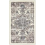 Maples Rugs Tapestry Farmhouse Area Rugs – Made in USA – Washable, Non Slip Indoor Carpet for Entryway, Foyer, Kitchen, and Bathroom, 1'8 x 2'10, Taupe/Grey